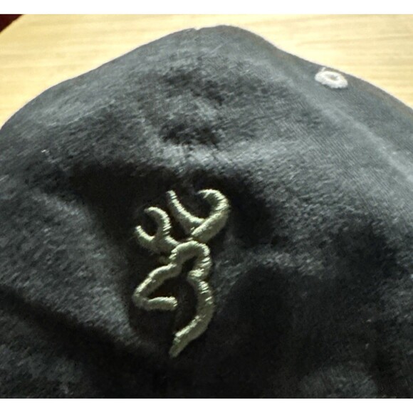 Browning Black & Army Green Embroidery Deer Hat Cap Size L-XL Hunting Grandpa - Picture 7 of 9